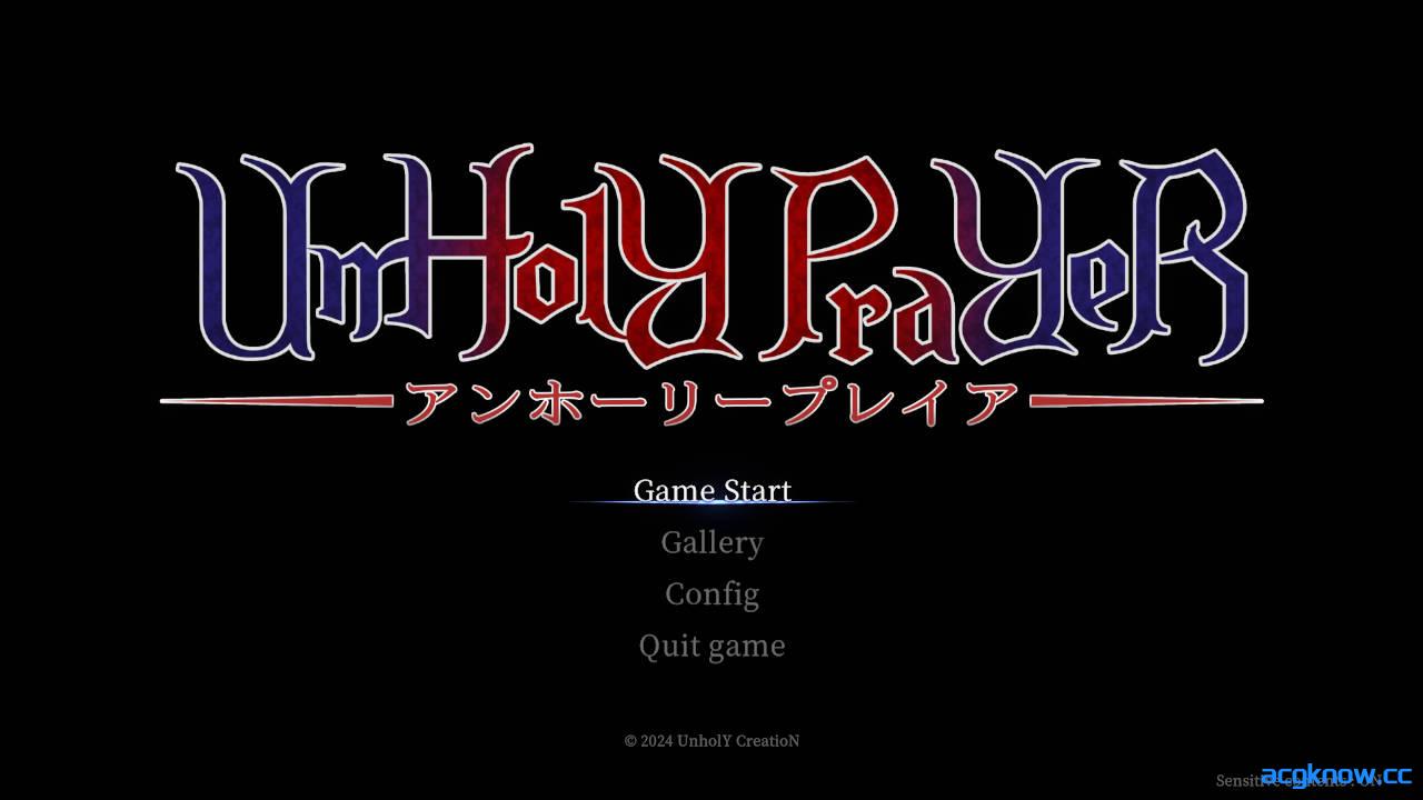 [PC][ACT/官中/动态] 罪恶的祈祷 UnHolY PraYeR 官方中文版 [610M]-acgknow
