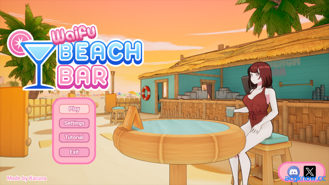 [PC][3D互动/中文/步兵] 二次元老婆沙滩酒吧 Waifu Beach Bar 官方中文步兵版 [2.62G]-acgknow