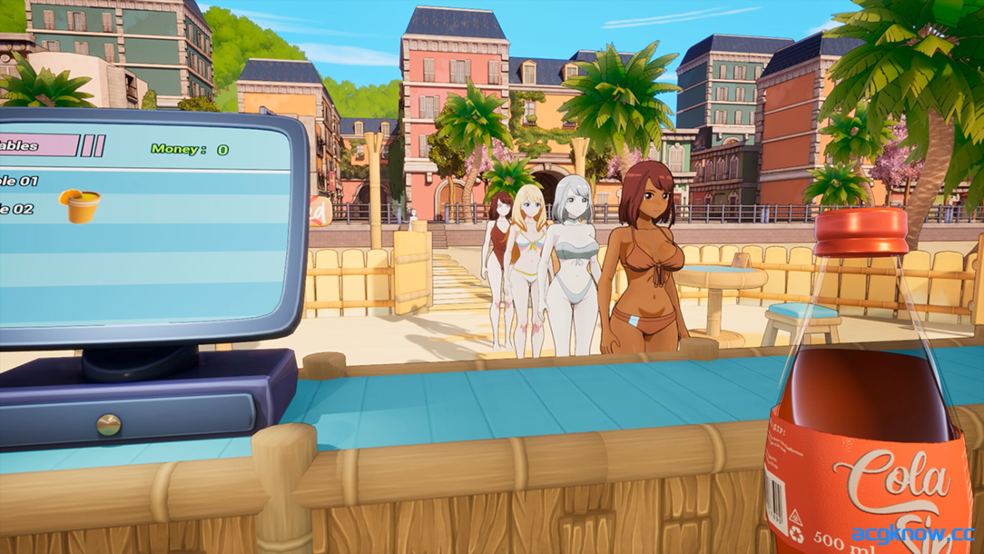 图片[2]-[PC][3D互动/中文/步兵] 二次元老婆沙滩酒吧 Waifu Beach Bar 官方中文步兵版 [2.62G]-acgknow
