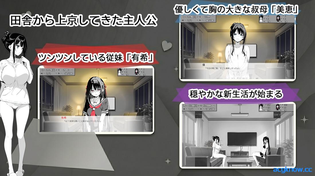 图片[2]-[PC+安卓][日系SLG/官中/睡奸]破绽百出！～与阿姨和表妹的同居生活～  v1.70 官方中文版[4.09G]-acgknow
