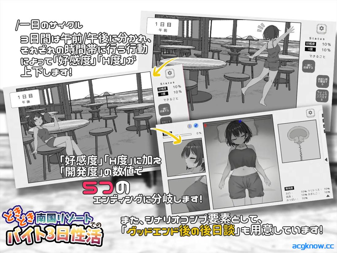 图片[2]-[PC+安卓][日系SLG/官中/动态]心跳加速 南国度假村的打工3日性生活 官方中文版[2.19G]-acgknow