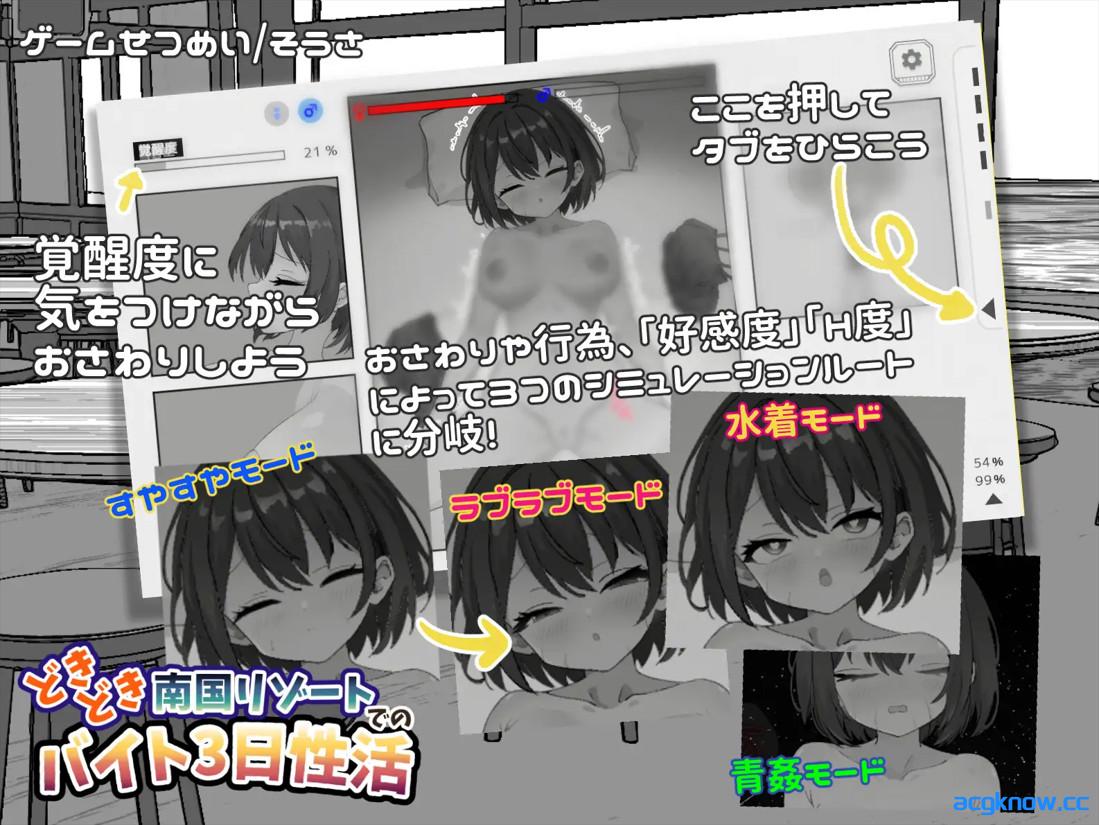 图片[3]-[PC+安卓][日系SLG/官中/动态]心跳加速 南国度假村的打工3日性生活 官方中文版[2.19G]-acgknow